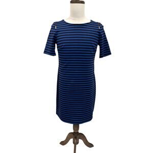 Apt 9 Blue and Black Striped Dress